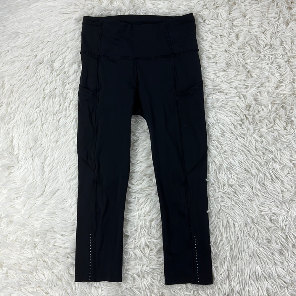 Lululemon Fast & Free Crop II *Nulux 19" Black